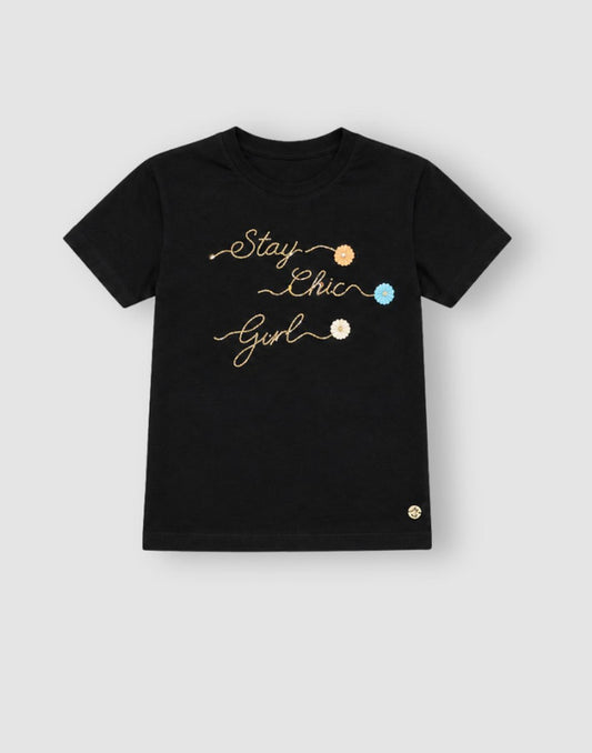 Typographic Print Regular Cotton Knits Top