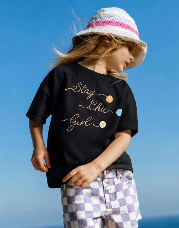 Typographic Print Regular Cotton Knits Top