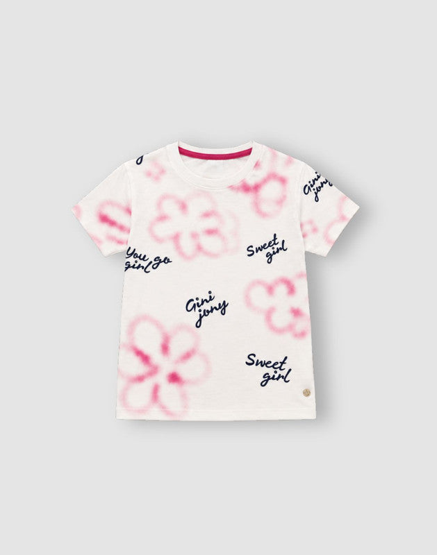 Graphic print Regular Cotton Knits Top