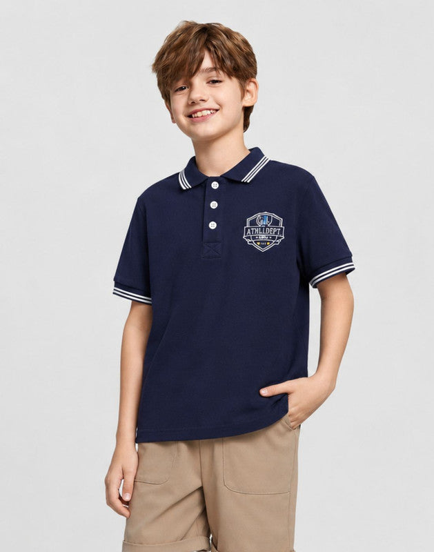 Brand Logo Regular Cotton Polo T-Shirt