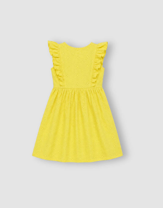 Eyelet Flared Cotton Dress