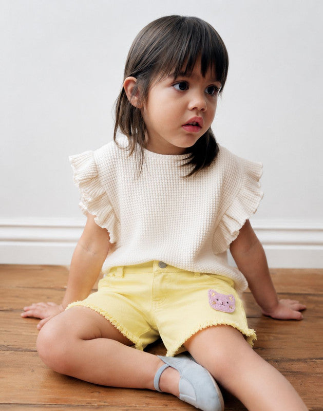 Applique Regular Cotton Shorts