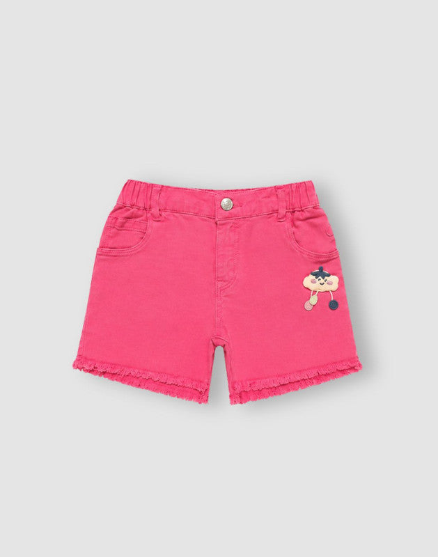 Applique Regular Cotton Shorts