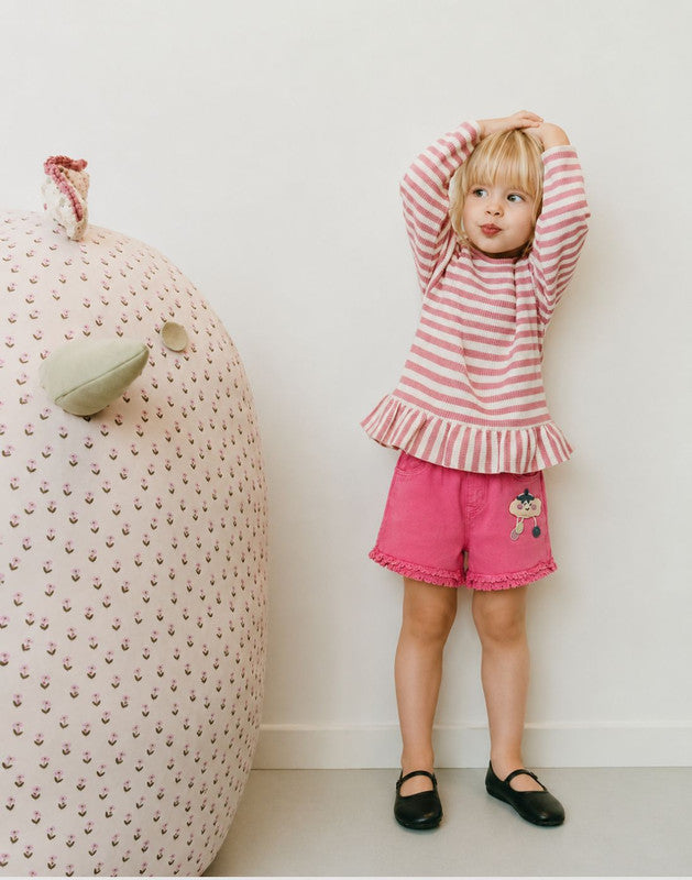Applique Regular Cotton Shorts