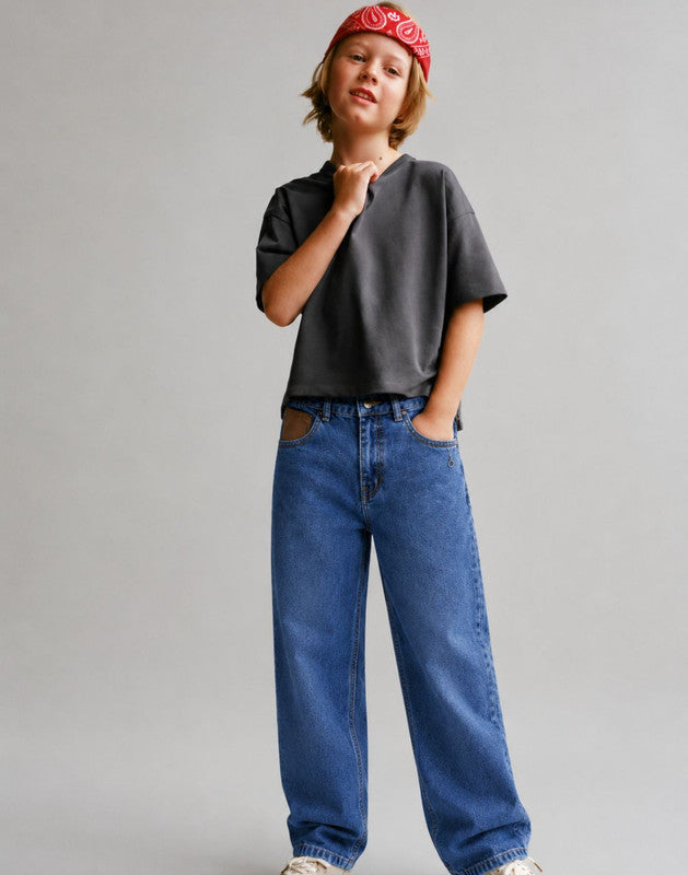 Mid Basic Straight Denim Jeans