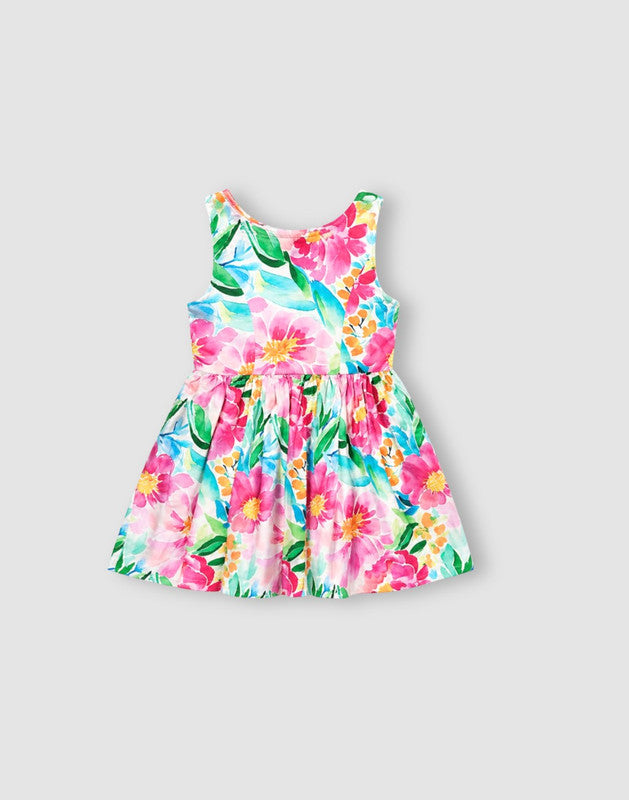 Floral Flared Cotton Dress