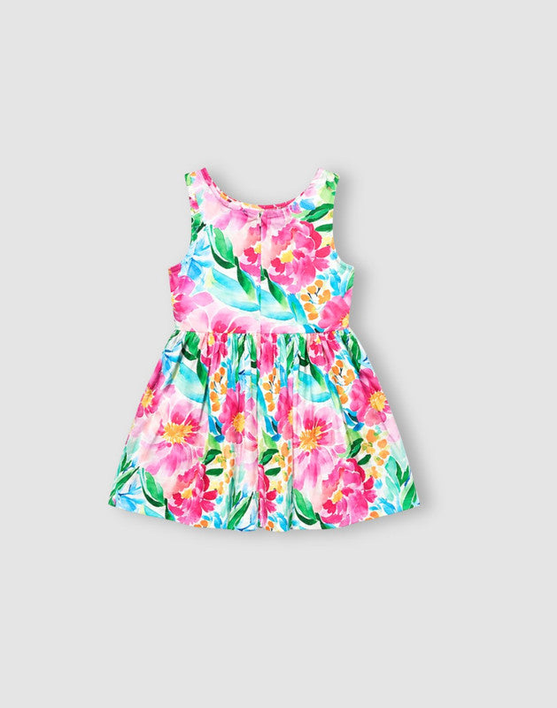Floral Flared Cotton Dress