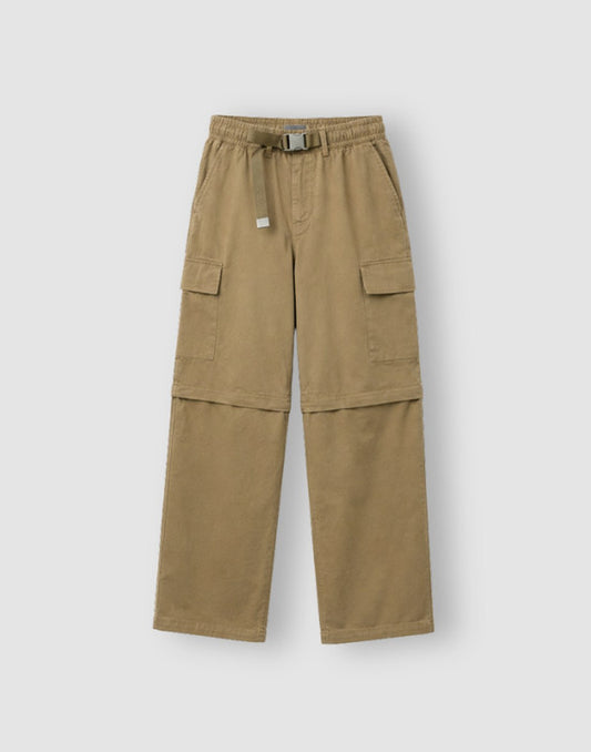 Boys Olive Cotton Trouser Elasticated
