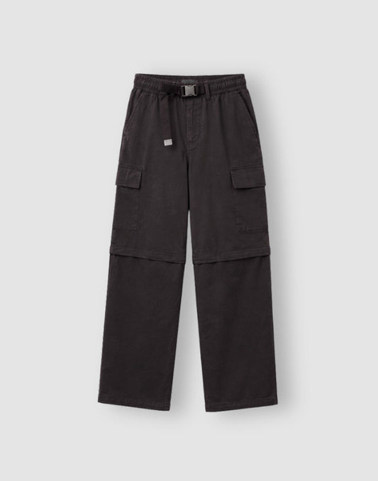 Boys Black Cotton Trouser Fixed Waist