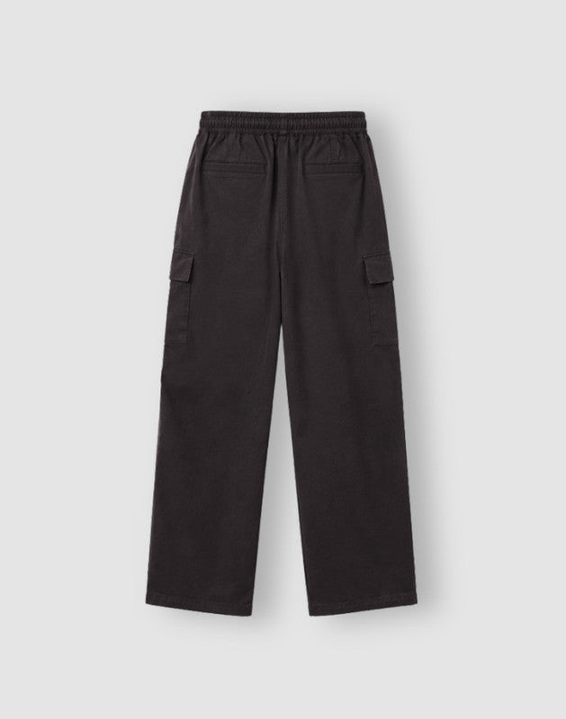 Boys Black Cotton Trouser Fixed Waist