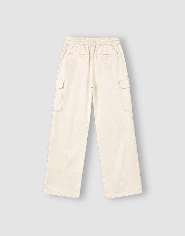 Mid Applique Wide Leg Cotton Trouser