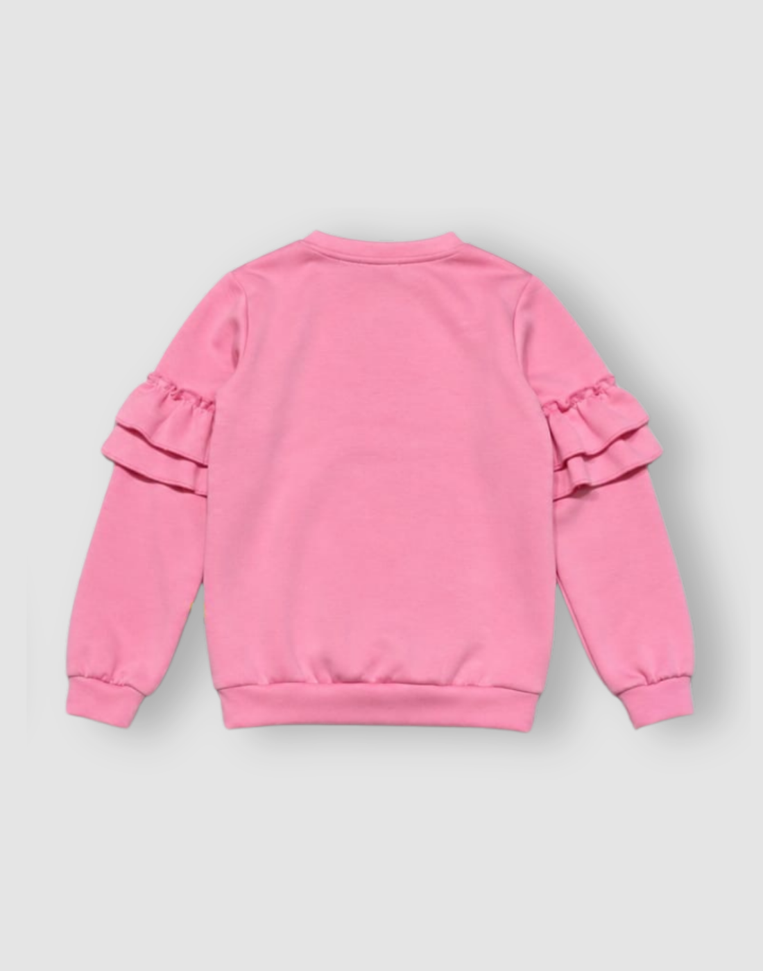 Girls Pink Cotton Sweat Shirt Full Sleeves