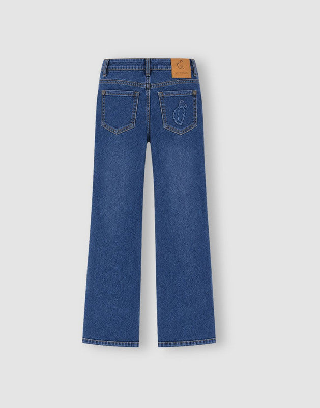 Mid Washed Bootcut Denim Jeans