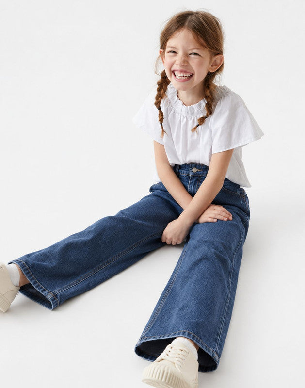 Mid Washed Bootcut Denim Jeans