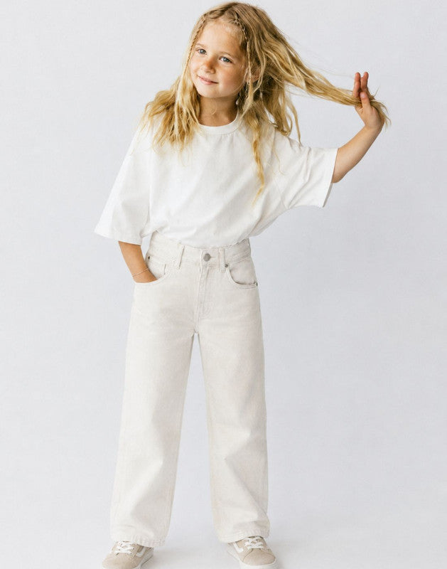 Mid Basic Wide Leg Denim Jeans