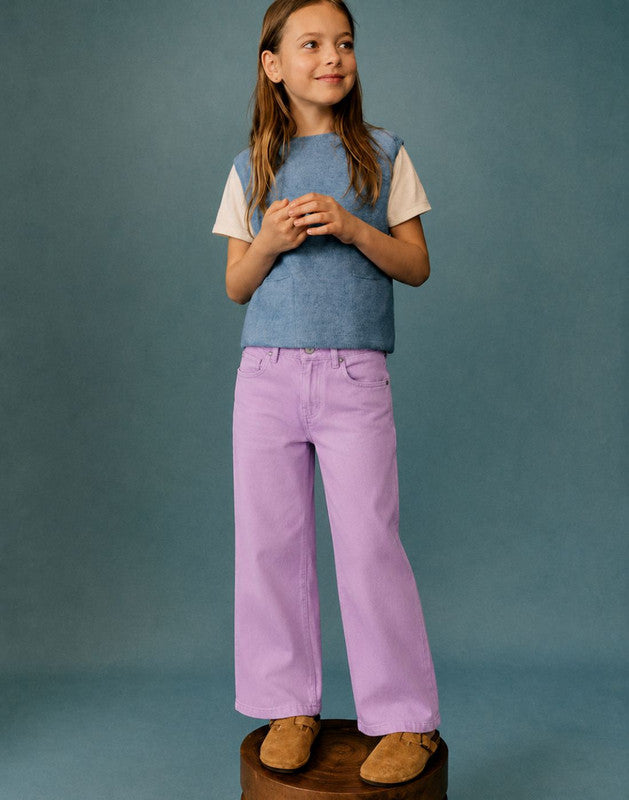 Mid Basic Wide Leg Denim Jeans