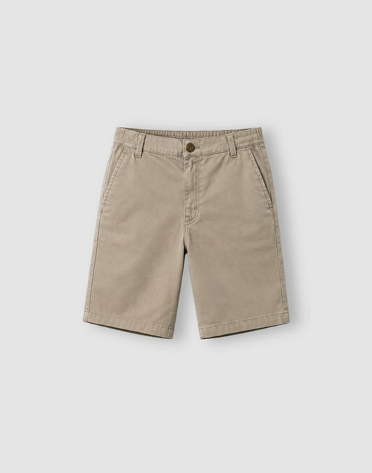 Boys Khaki Cotton Bermuda Fixed Waist