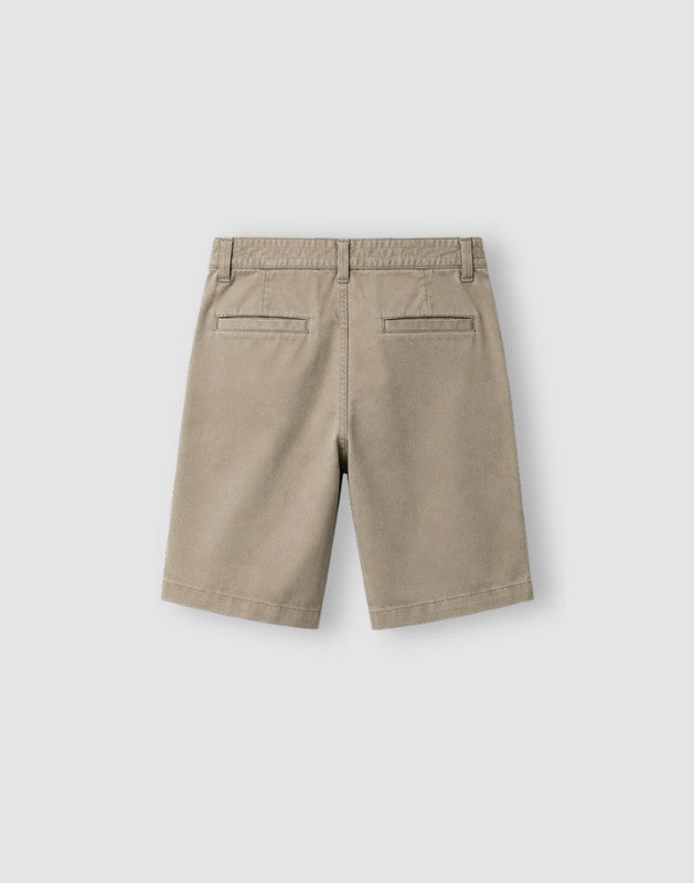 Boys Khaki Cotton Bermuda Fixed Waist