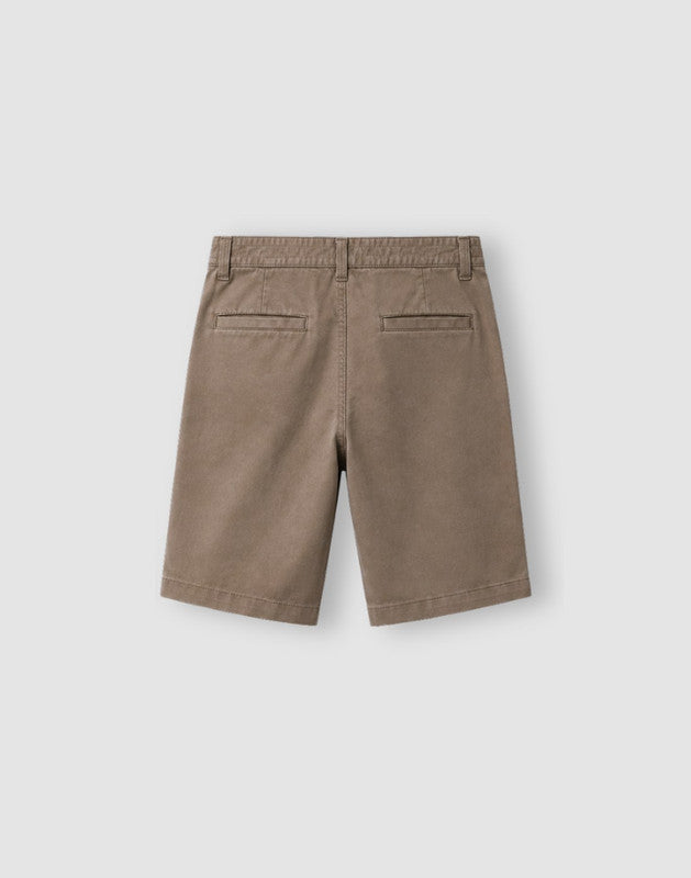 Boys Khaki Cotton Bermuda Fixed Waist