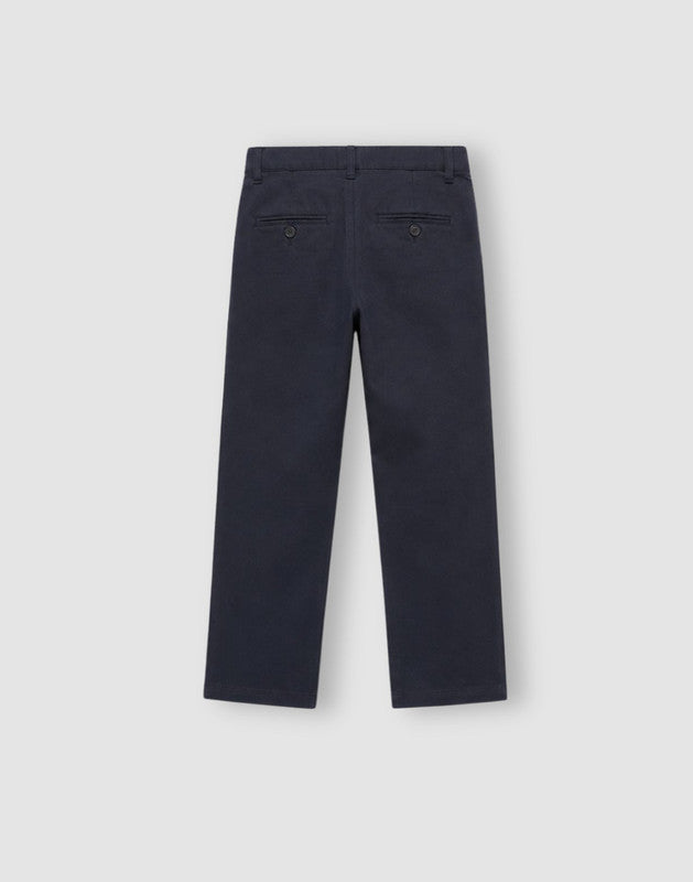 Mid Basic Straight Cotton Trouser