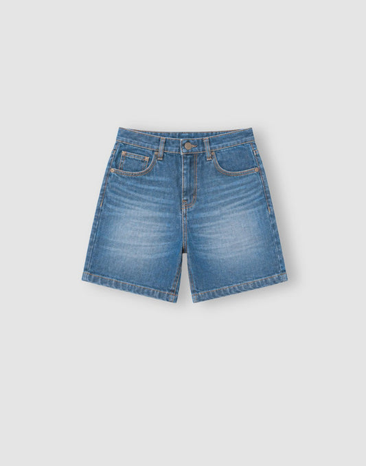 Boys Blue Denim Shorts Fixed Waist