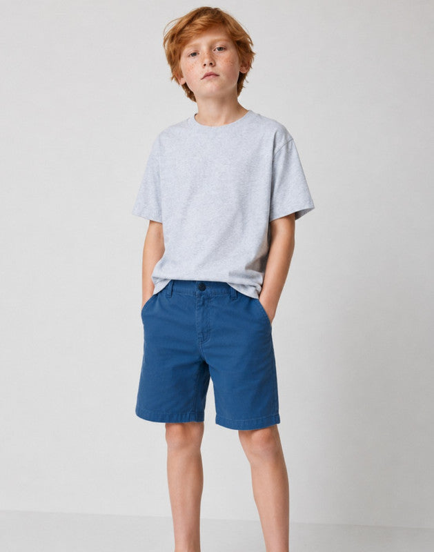 Boys Blue Denim Bermuda Fixed Waist