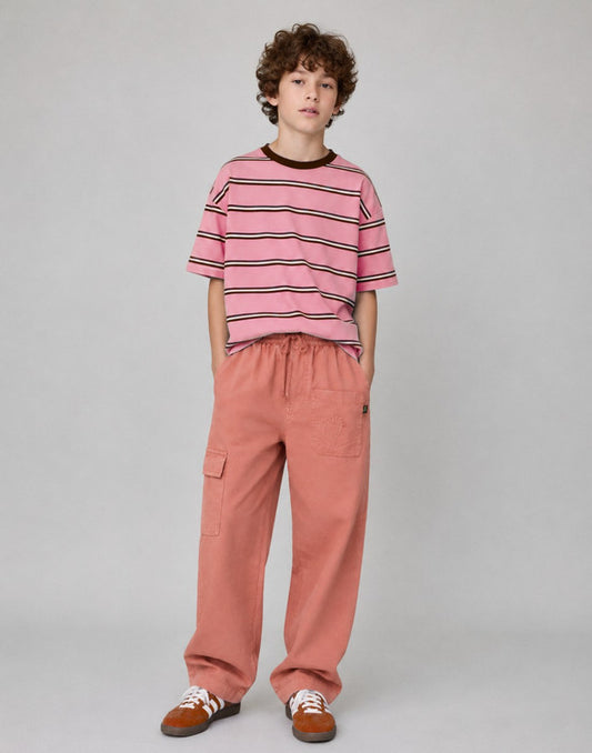 Mid Basic Wide Leg Cotton Trouser