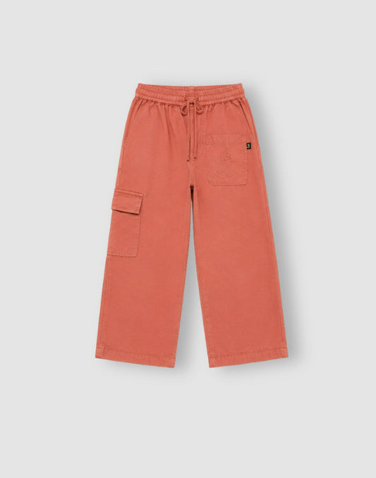 Mid Basic Wide Leg Cotton Trouser