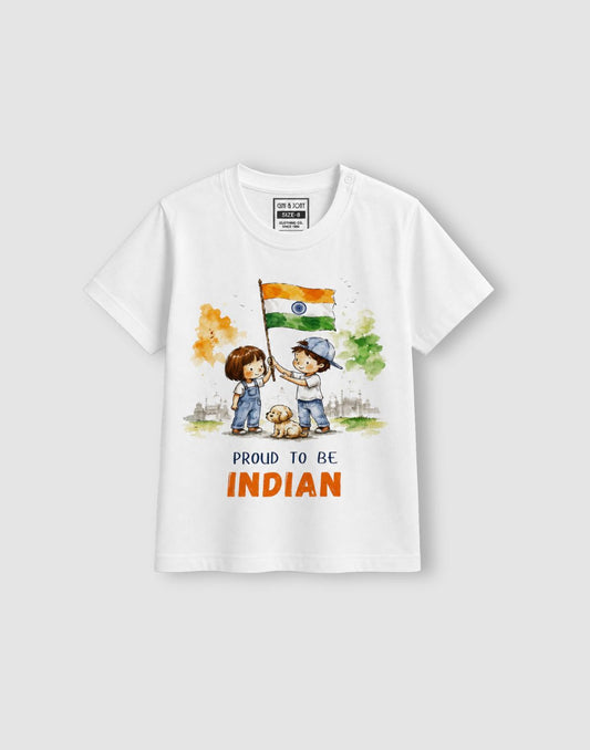 Proud To Be Indian Graphic Print Cotton T-Shirt