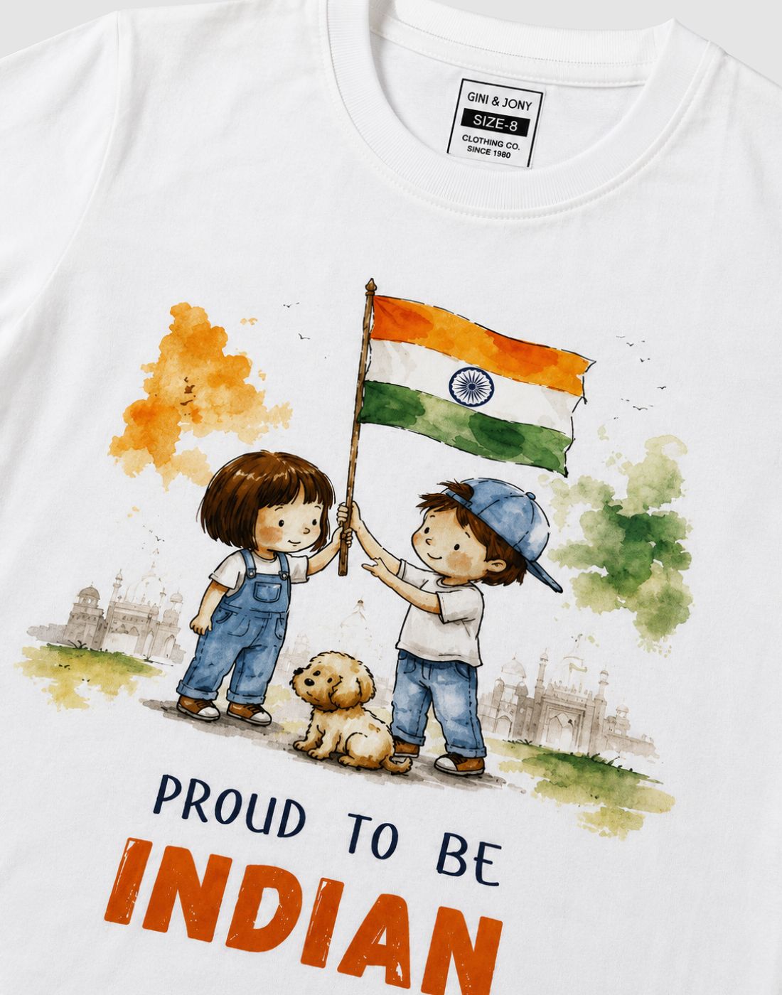 Proud To Be Indian Graphic Print Cotton T-Shirt