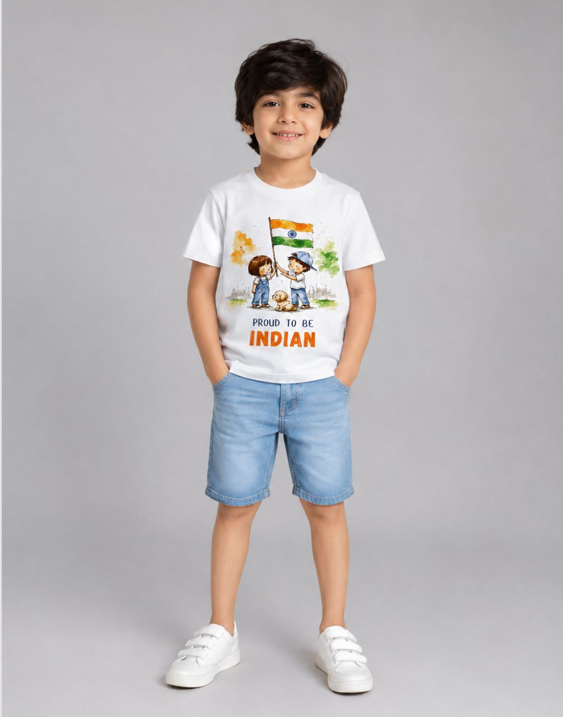 Proud To Be Indian Graphic Print Cotton T-Shirt