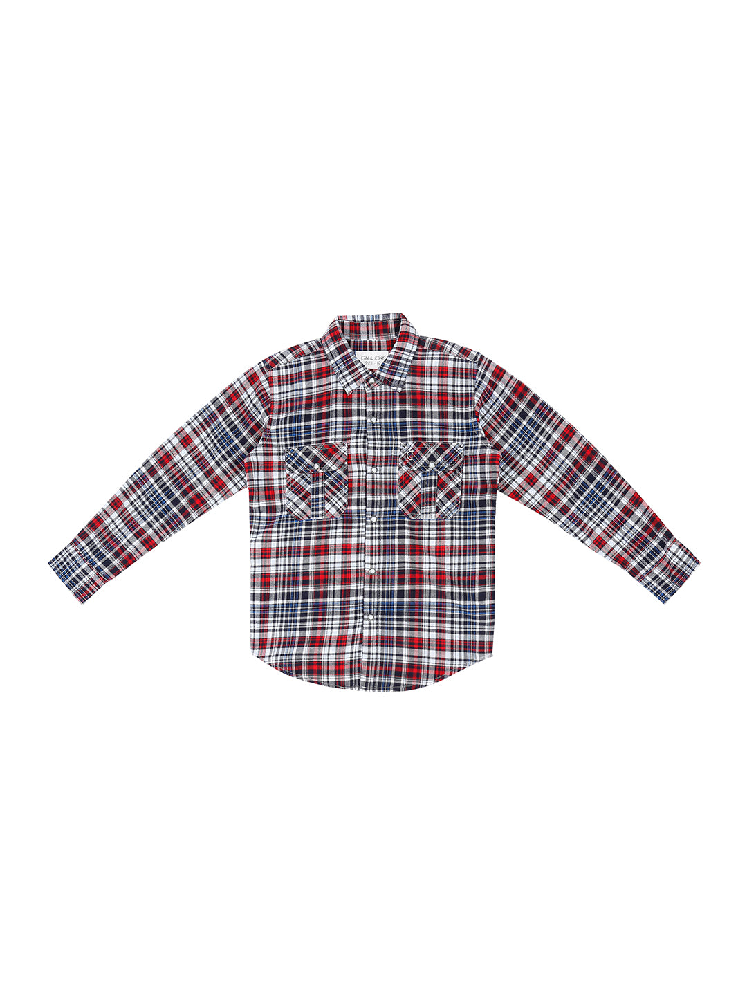 Boys Red Checks Cotton Shirt Full Sleeves