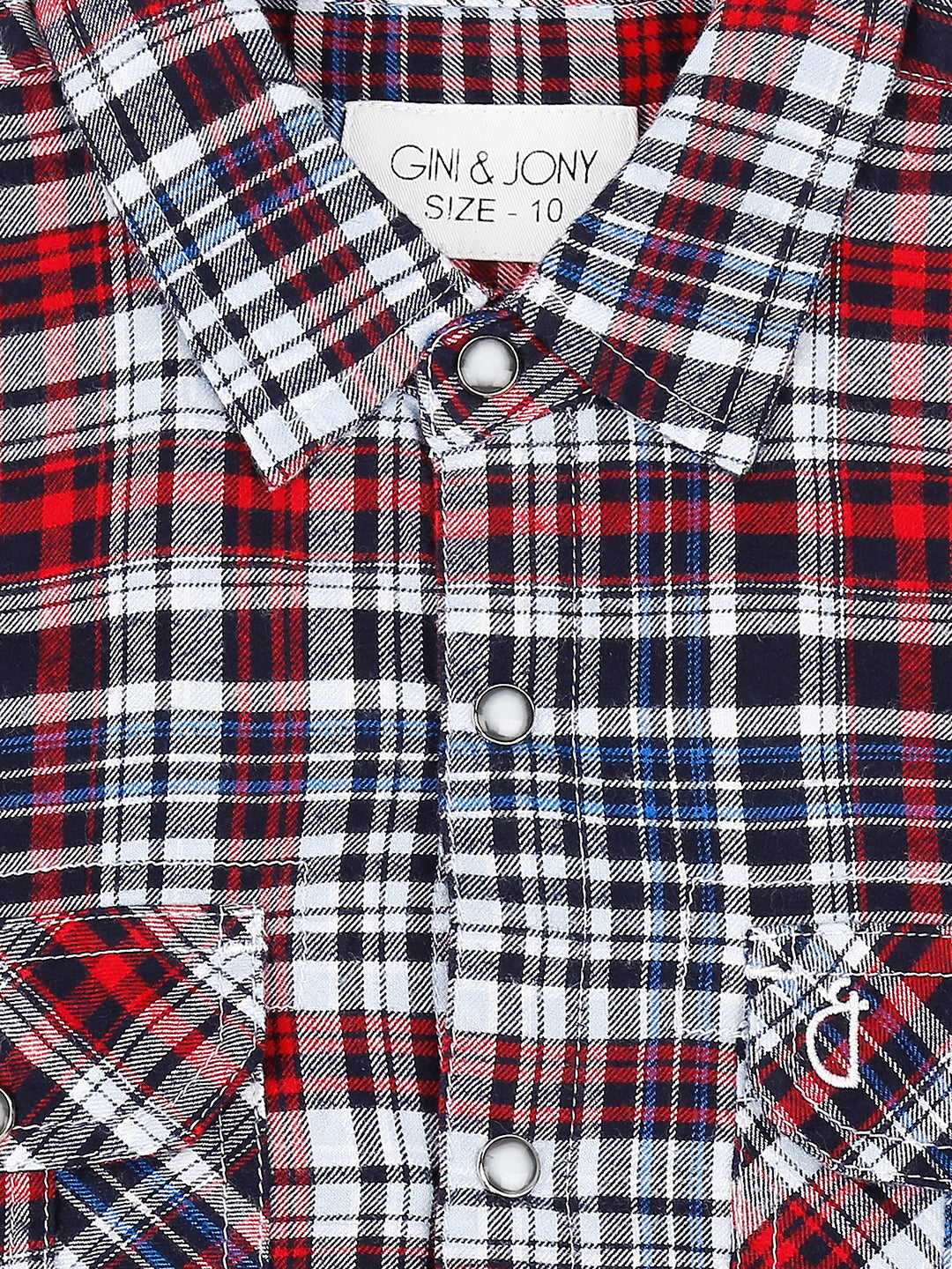 Boys Red Checks Cotton Shirt Full Sleeves