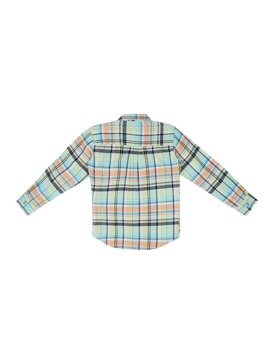 Boys Blue Checks Cotton Shirt Full Sleeves