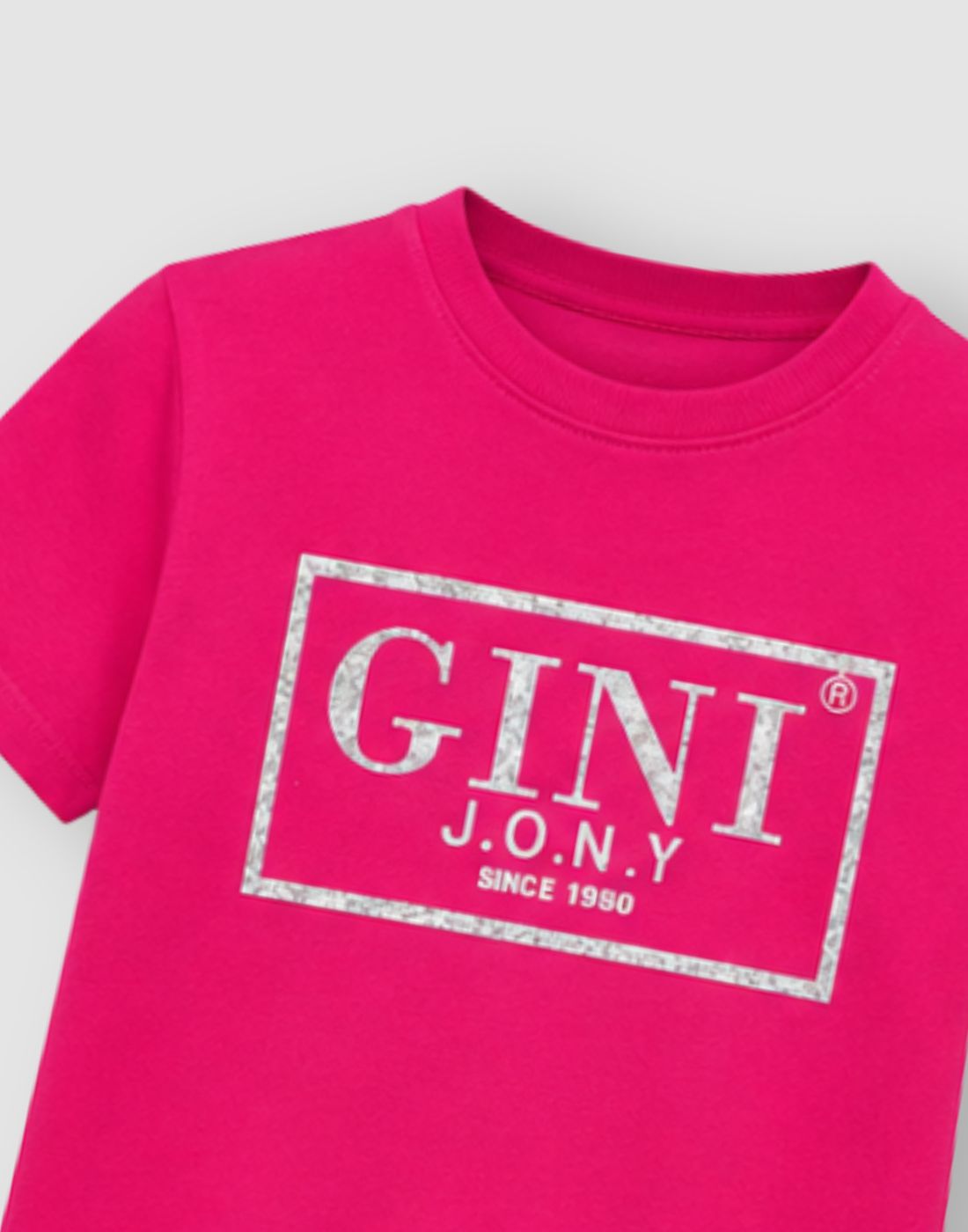 Gini and Jony Girls Pink Typography Cotton Knit Top