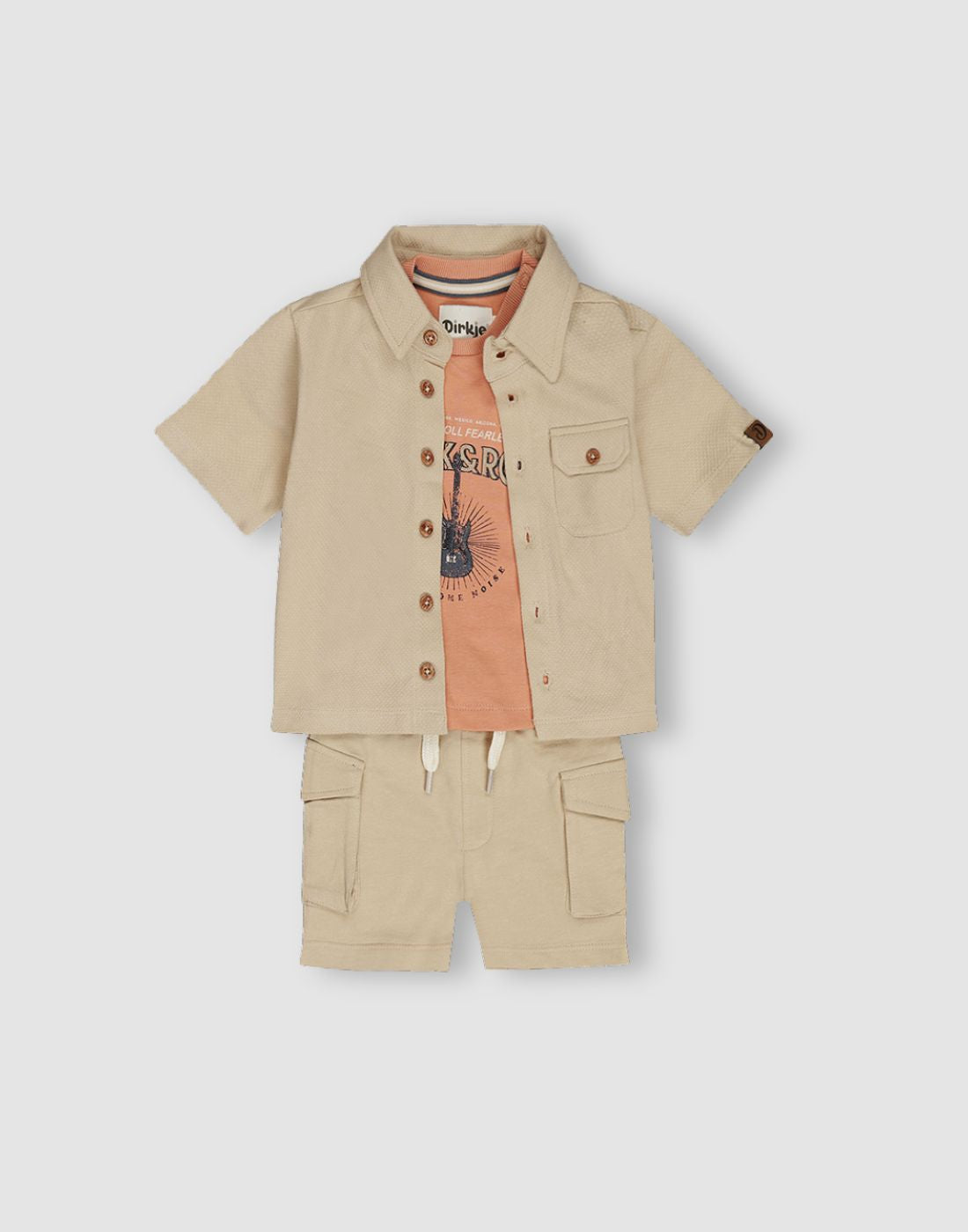 Boys Cotton 3 Piece Set Shirts, T-Shirt & Shorts