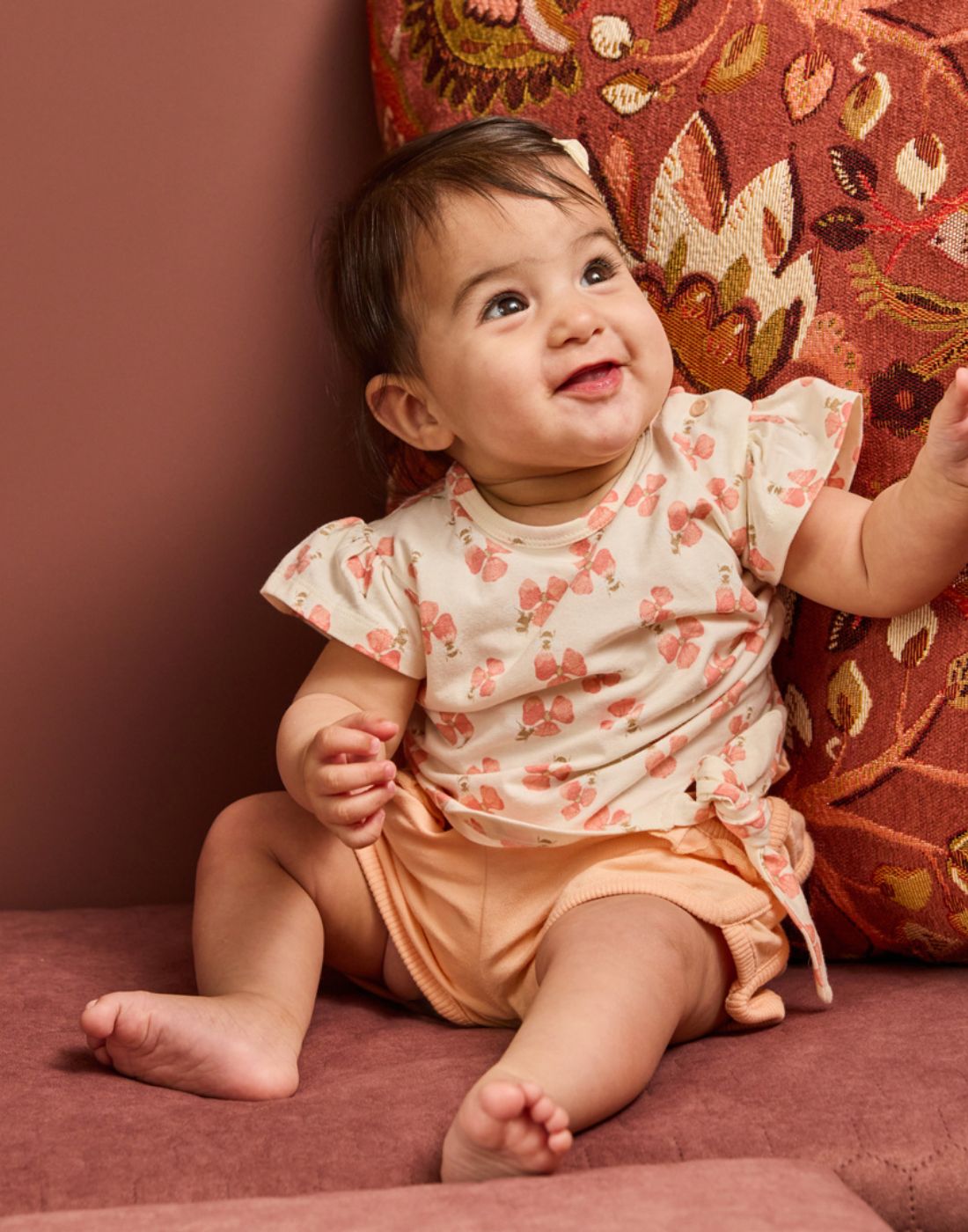 GJ Baby Girls Floral Printed Cotton Top