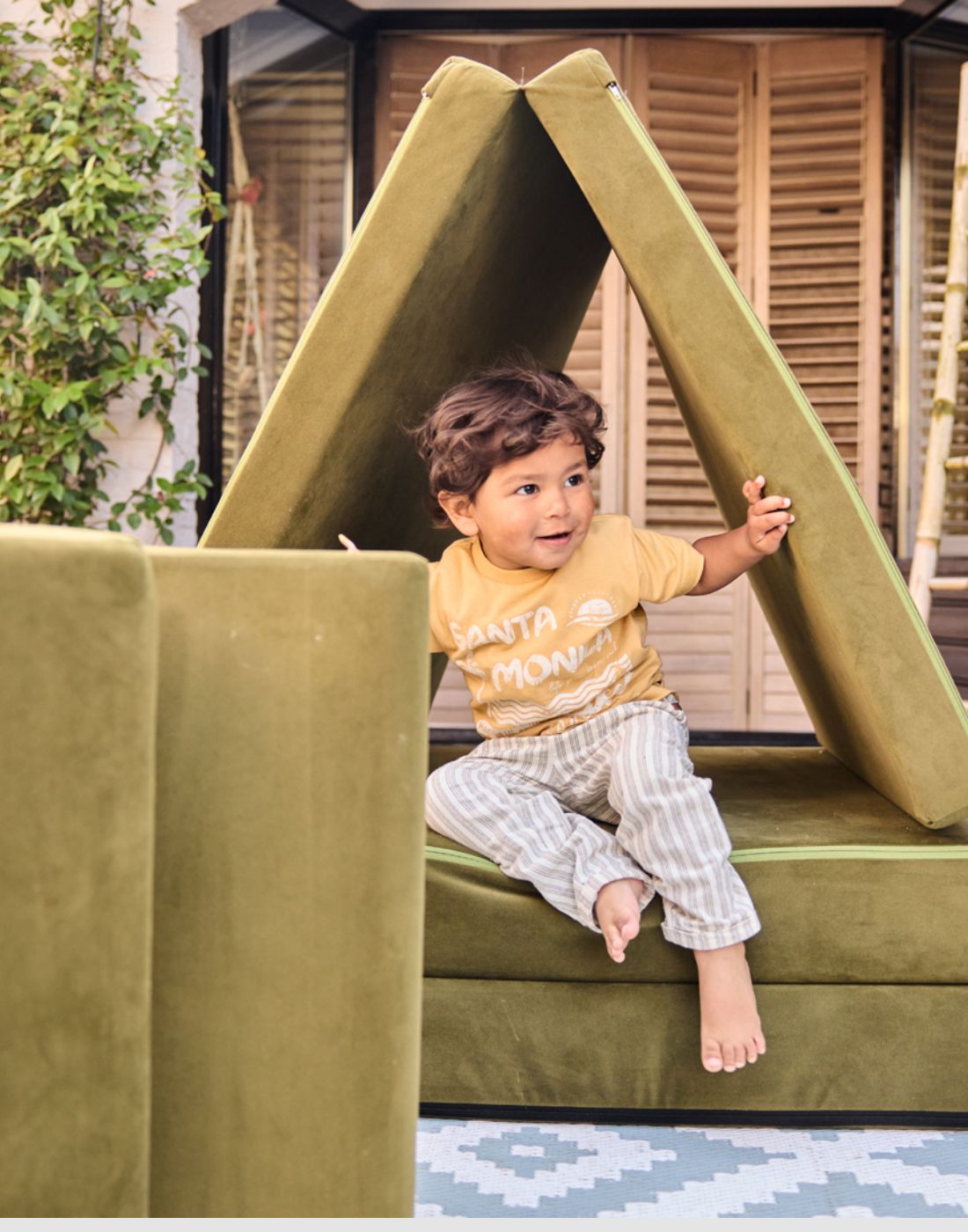 GJ Baby Off white Cotton Loose fit TROUSER