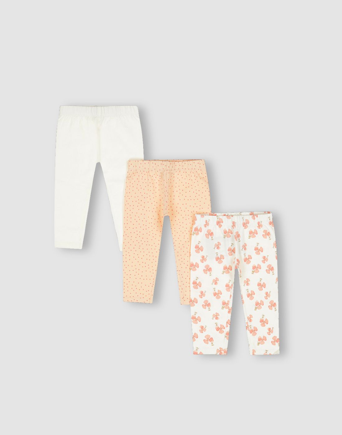 GJ Baby Girls Cotton 3-Pack Leggings
