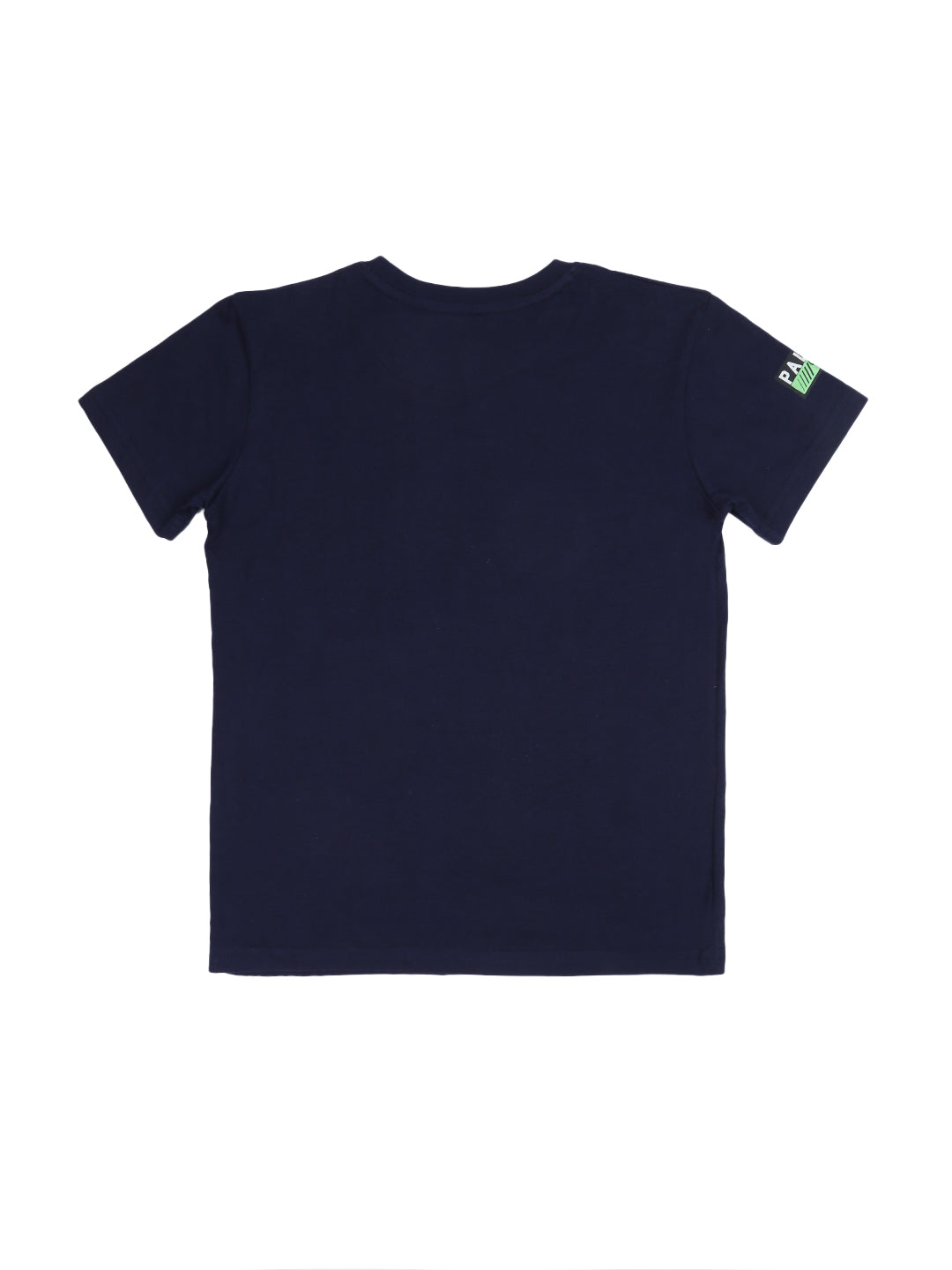 Boys Navy blue Digital print Cotton T-Shirt Half Sleeves