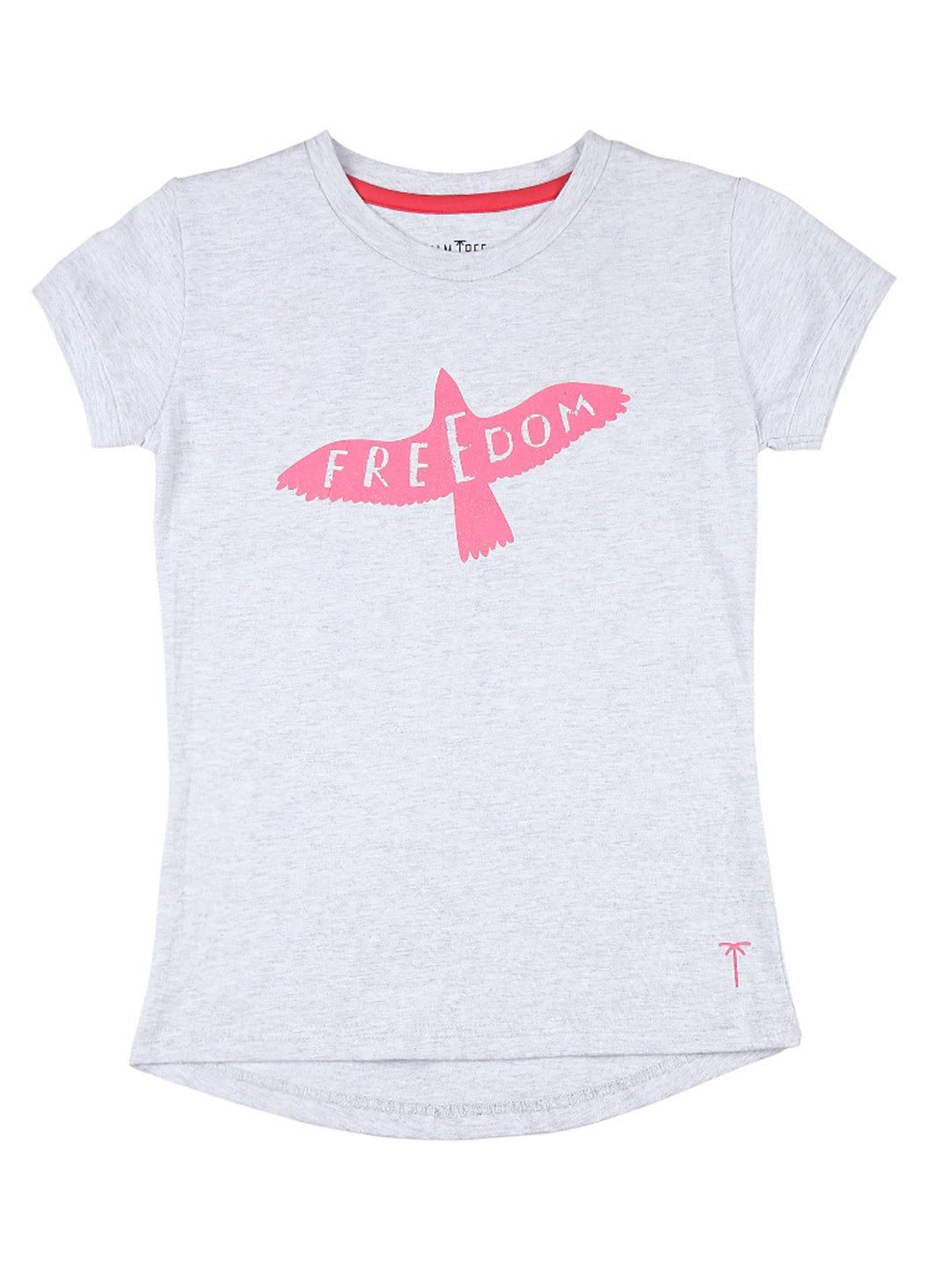 Girls Multicolour Typographic Print Cotton Knits Top Pack Of-3 Half Sleeves
