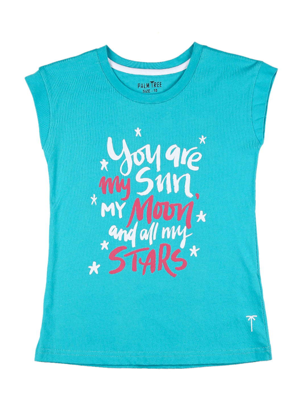 Girls Multicolour Typographic Print Cotton Knits Top Pack Of-3 Half Sleeves