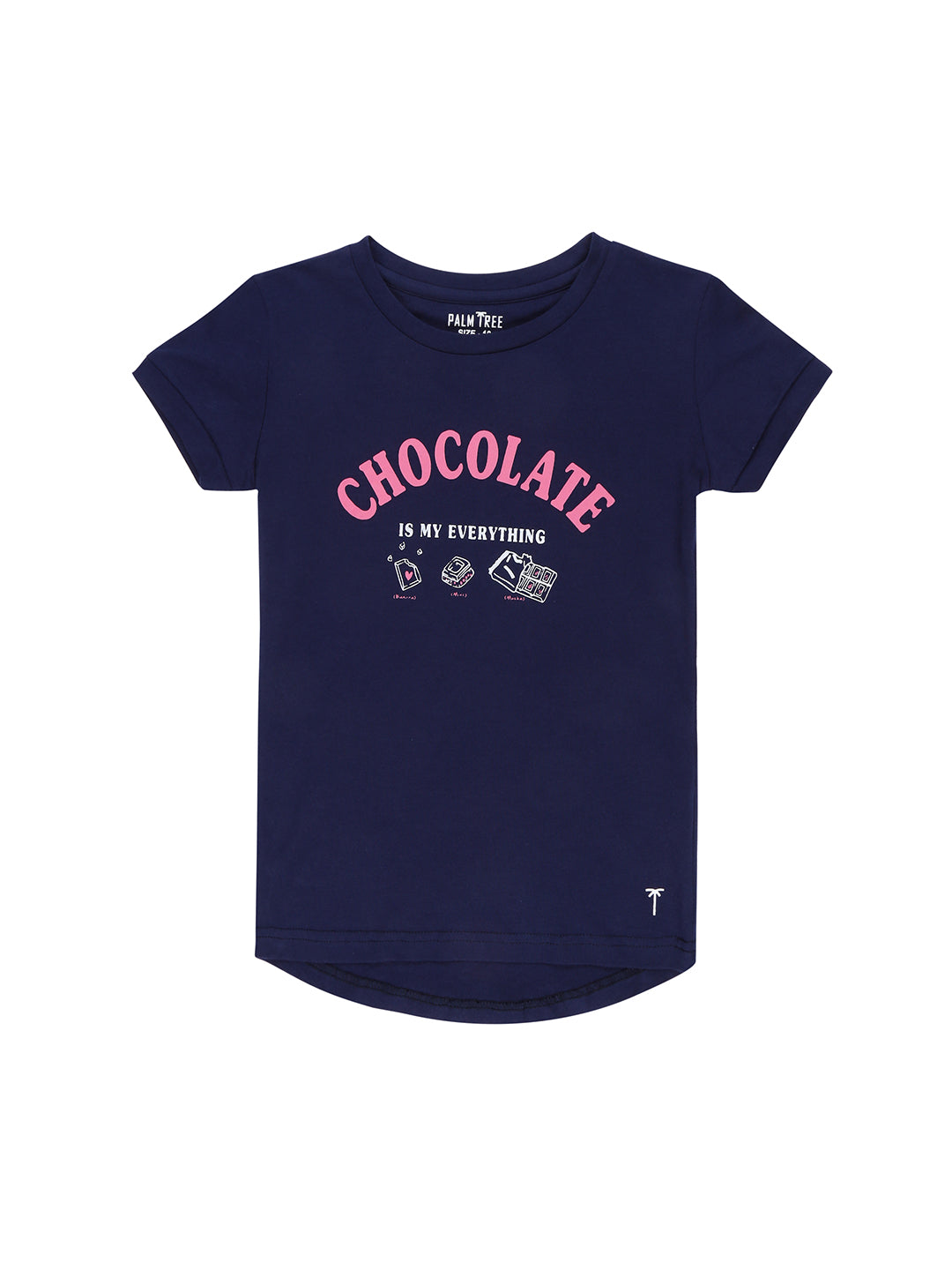 Girls Multicolour Typographic Print Cotton Knits Top Pack Of-3 Half Sleeves
