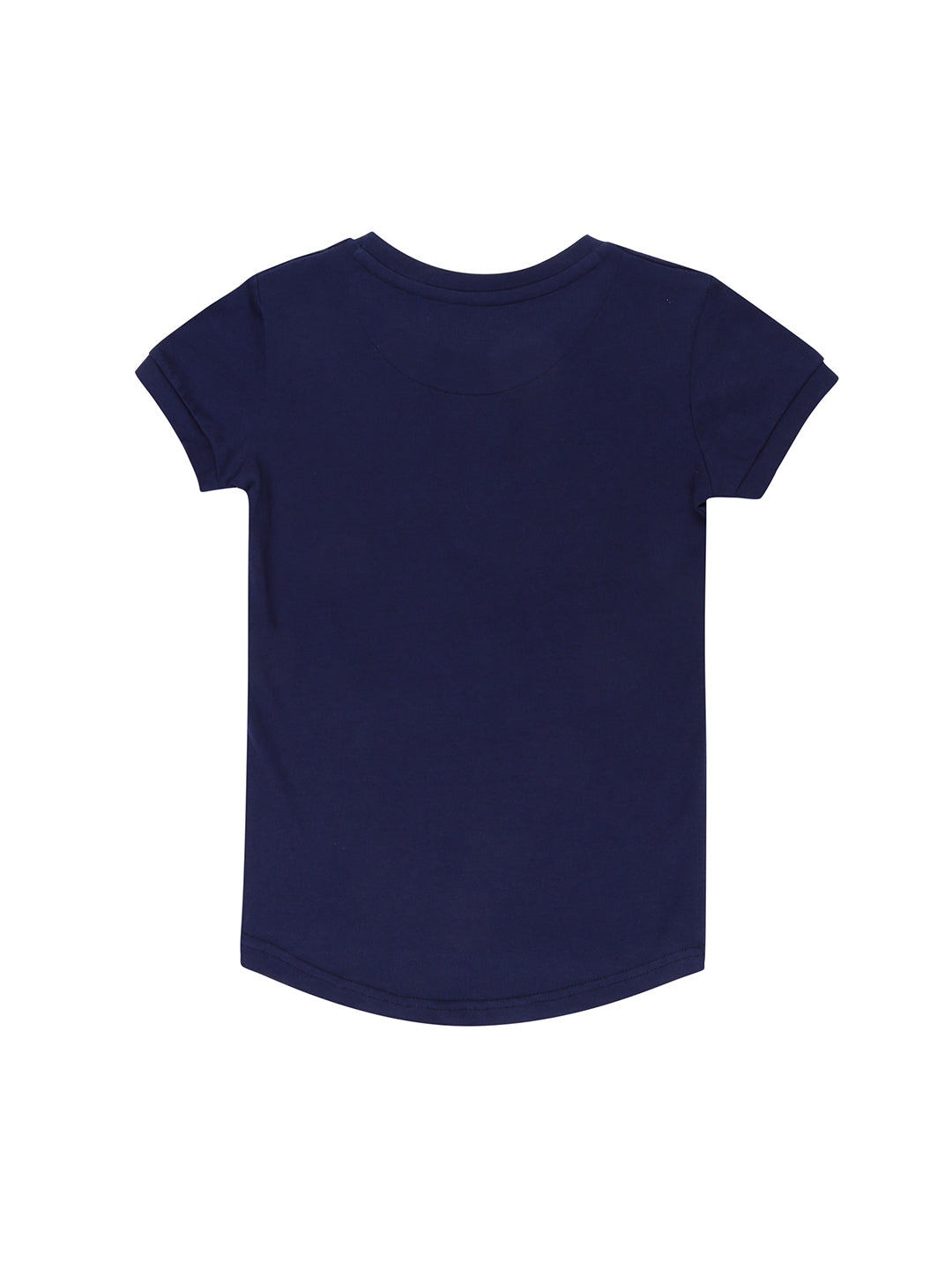 Girls Multicolour Typographic Print Cotton Knits Top Pack Of-3 Half Sleeves
