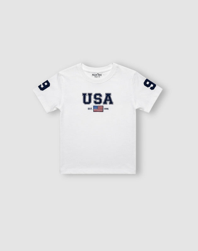 Typographic Print Regular Cotton T-Shirt