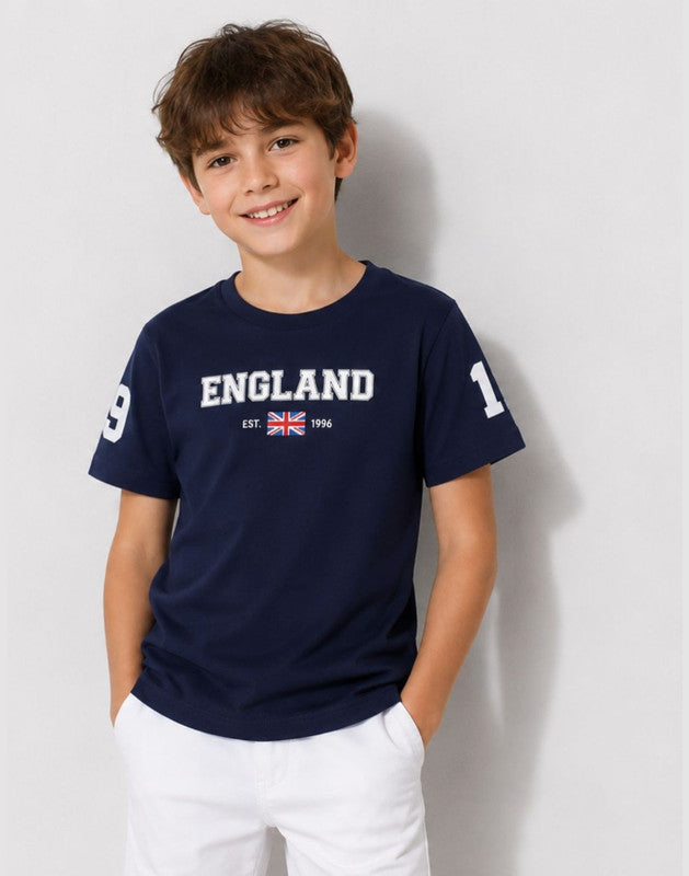 Typographic Print Regular Cotton T-Shirt