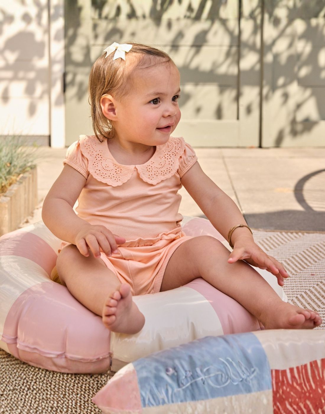 GJ Baby Girls Solid Cotton T-Shirt