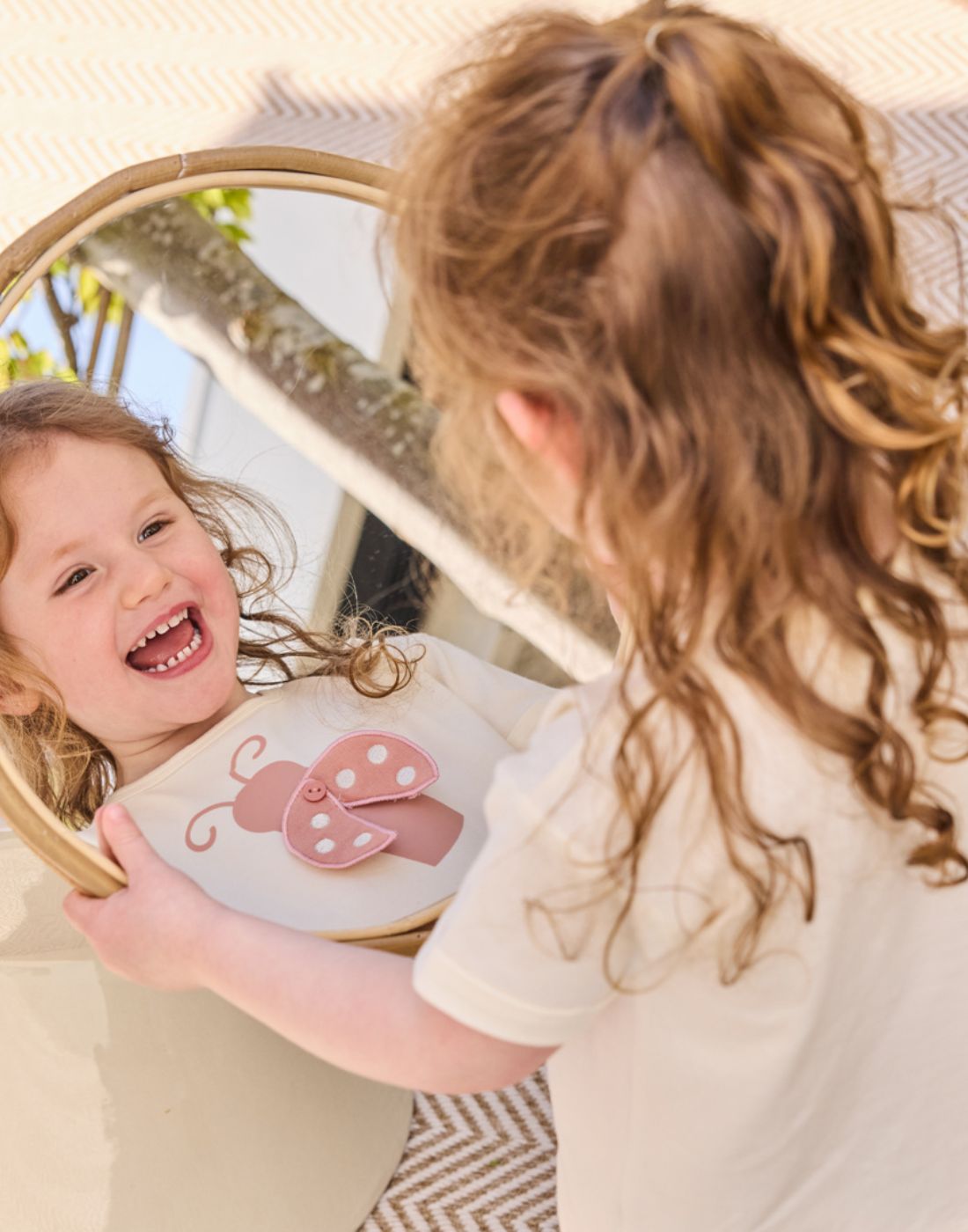 GJ Baby Girls Off-white Cotton Regular CO-ORDINATE