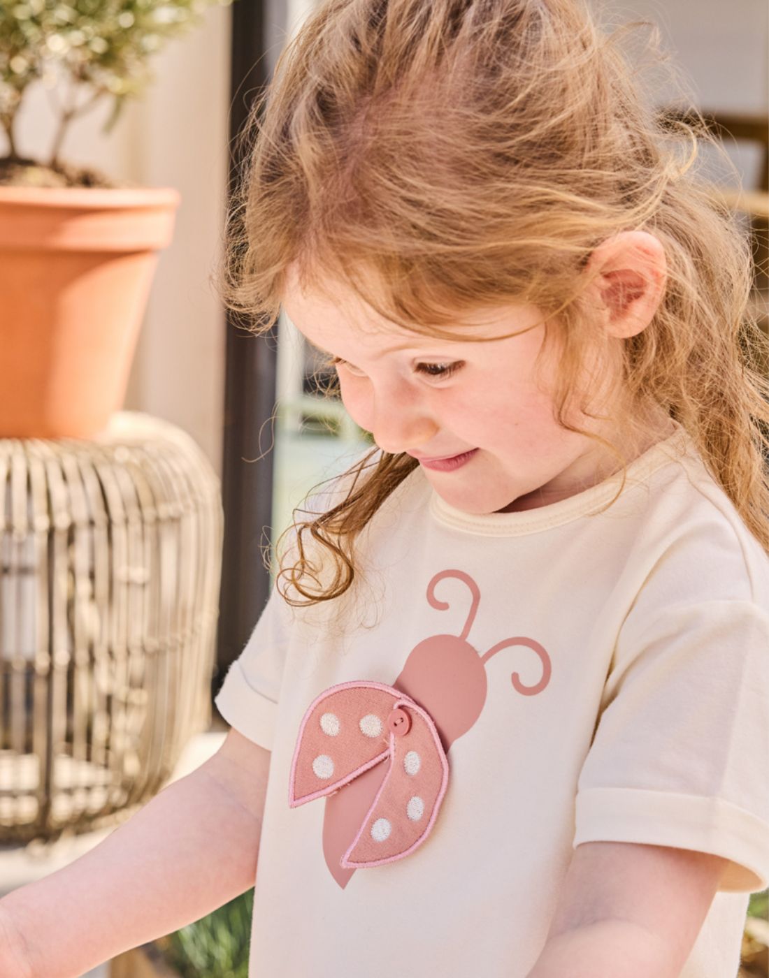 GJ Baby Girls Off-white Cotton Regular CO-ORDINATE