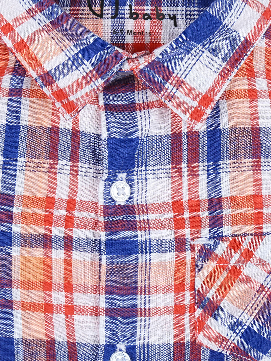 Boys Blue Abstract Cotton Shirt Half Sleeves